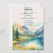 Mountain Rustieke Zonsondergang Waterverf Sinaasap Kaart (Voorkant)