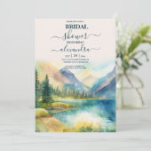 Mountain Rustieke Zonsondergang Waterverf Sinaasap Kaart (Staand voorkant)