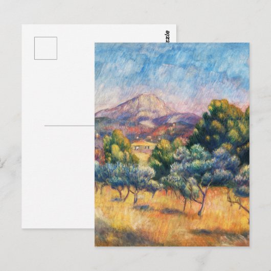 Mountain Sainte-Victoire Paysage van Renoir Briefkaart (Voorkant / Achterkant)