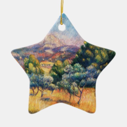 Mountain Sainte-Victoire Paysage van Renoir Keramisch Ornament (Voorkant)