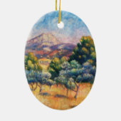 Mountain Sainte-Victoire Paysage van Renoir Keramisch Ornament (Achterkant)