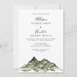 Mountain Save the Date Kaart