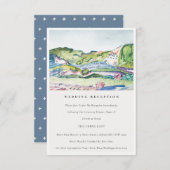 Mountain Scape Blush Green Wedding Reception Informatiekaartje (Voorkant / Achterkant)