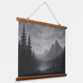 Mountain Scape Tapestry Hangend Wandkleed (Gebogen)