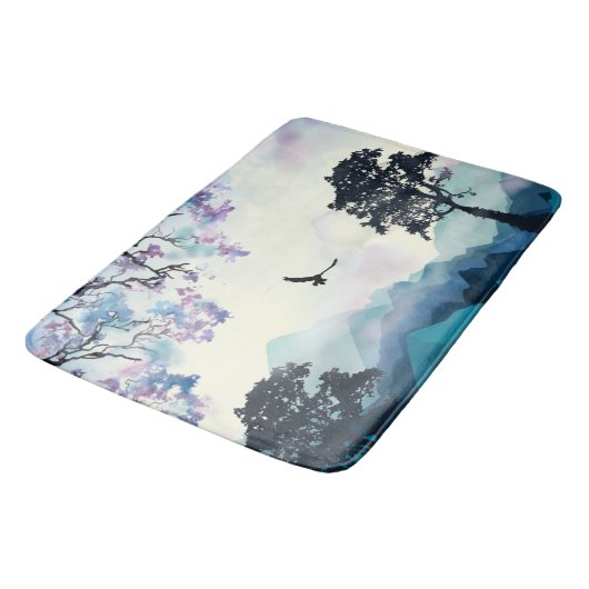 Mountain Scene Badmat (Gekanteld)