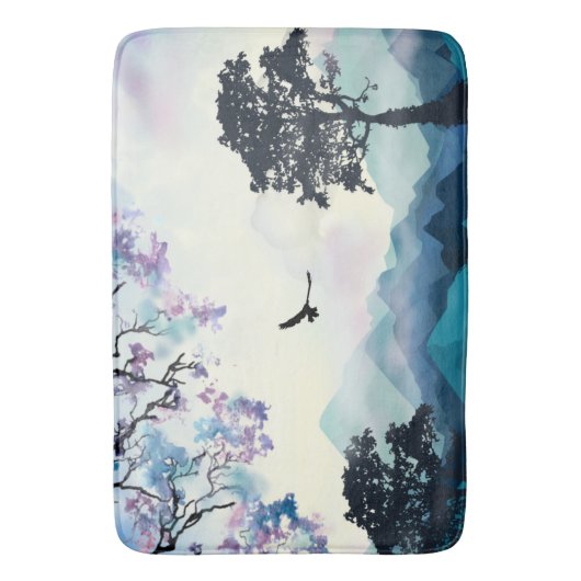 Mountain Scene Badmat (Voorkant Verticaal)