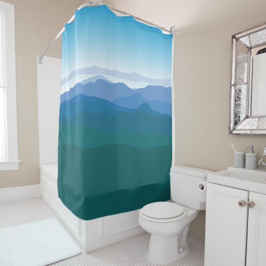 Mountain Scene Douchegordijn (In situ)