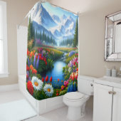 Mountain Scene Douchegordijn (In situ)