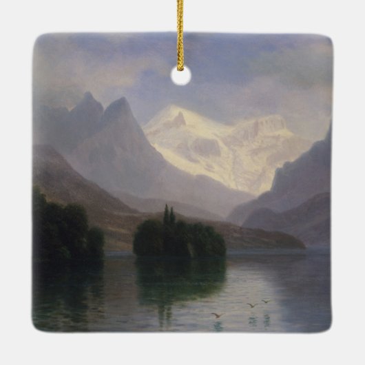 Mountain Scene Keramisch Ornament (Achterkant)