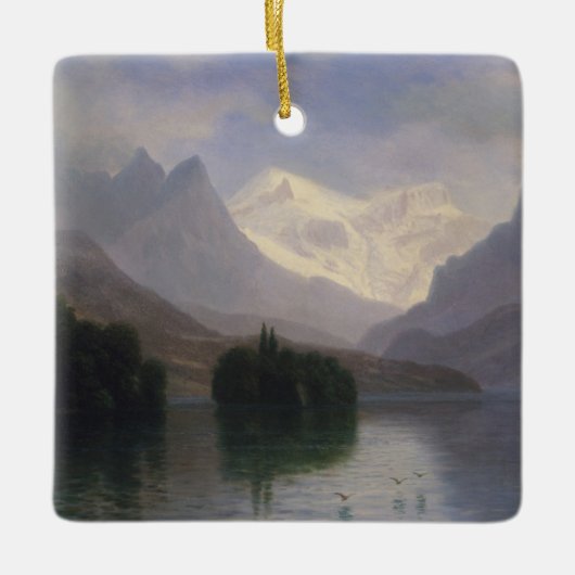 Mountain Scene Keramisch Ornament (Voorkant)