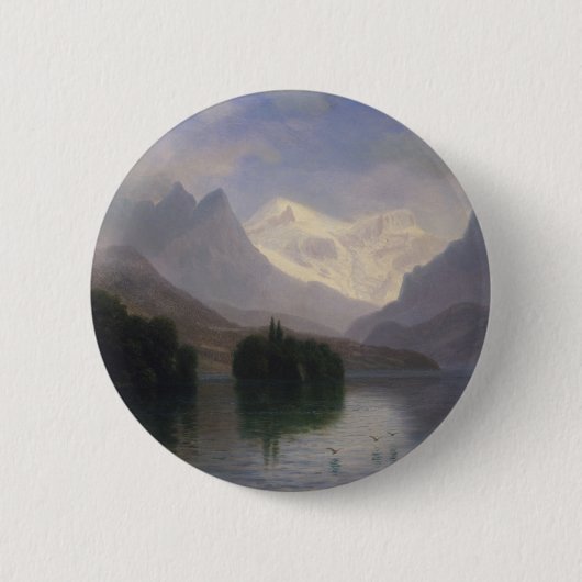 Mountain Scene Ronde Button 5,7 Cm (Voorkant)
