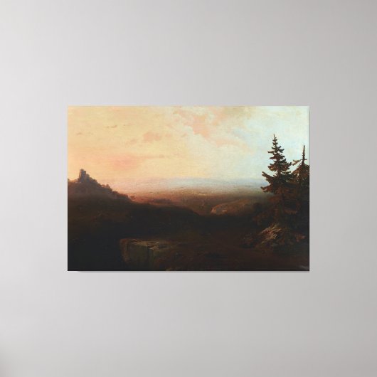 Mountain Scene van Moran Canvas Afdruk (Voorkant)