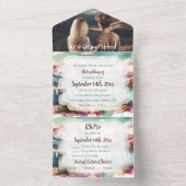 Mountain Scene Wedding (met enveloppen) All In One Uitnodiging (Binnen)