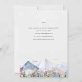 Mountain Scene Winter bruiloft uitnodiging (Achterkant)