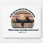 Mountain Scripture Mousepad Muismat (Voorkant)