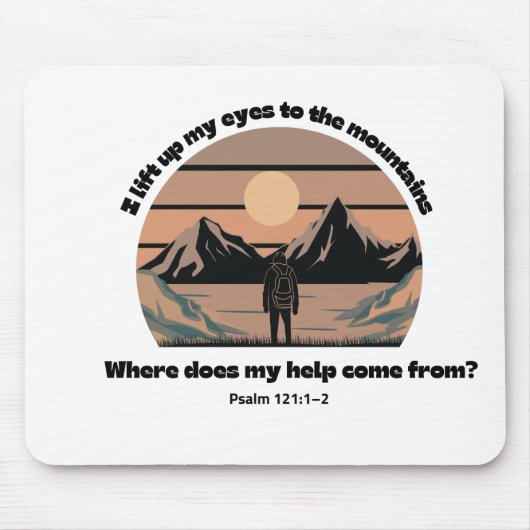 Mountain Scripture Mousepad Muismat (Voorkant)