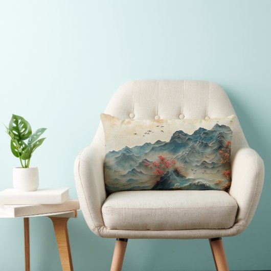Mountain & Sea Panorama, 2-Sided Design, Kussen (Stoel)