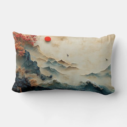 Mountain & Sea Panorama, 2-Sided Design, Kussen (Achterkant)