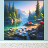 Mountain Serenity - Canvas Afdruk (Insitu (Houten vloer))