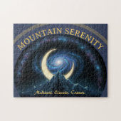 Mountain Serenity Cosmic Meditation, Crescent Moon Legpuzzel (Horizontaal)