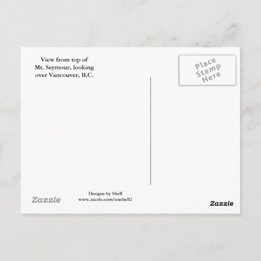 Mountain Seymour Uitzicht Briefkaart (Achterkant)