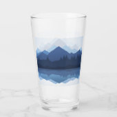 Mountain Silhouette Design Drink glas (Achterkant)