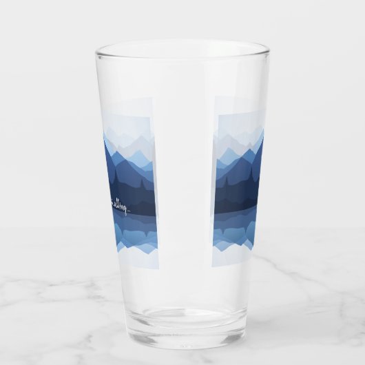 Mountain Silhouette Design Drink glas (Links)