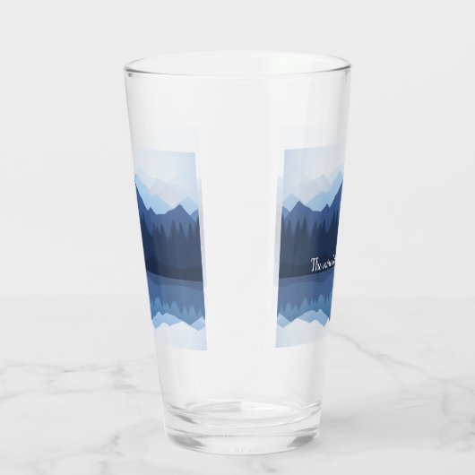 Mountain Silhouette Design Drink glas (Rechts)
