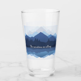 Mountain Silhouette Design Drink glas
