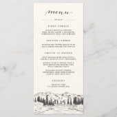 Mountain Sketch Menu Kaart (Voorkant)