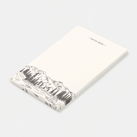 Mountain Sketch, persoonlijk Post-it® Notes (Schuin)