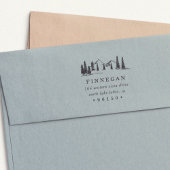 Mountain Sketch Return-adres Zelfinktende Stempel