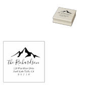 Mountain Sketch Sunrise Return Address Self-inking Rubberstempel (Gestempeld)