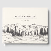 Mountain Sketch Wedding Gastenboek (Voorkant)