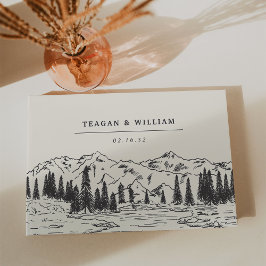 Mountain Sketch Wedding Gastenboek