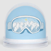 Mountain Ski Goggles Bord blauw Sneeuwbol (Voorkant)