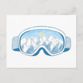 Mountain Ski Goggles Feestdagenkaart (Voorkant)