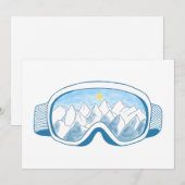 Mountain Ski Goggles Feestdagenkaart (Voorkant / Achterkant)