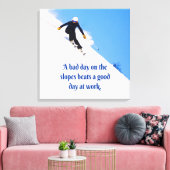 Mountain Ski Slopes Fresh Snow Herfst Skiing Funny Canvas Afdruk (Insitu (Woonkamer))