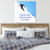 Mountain Ski Slopes Fresh Snow Herfst Skiing Funny Canvas Afdruk (Insitu (Slaapkamer))