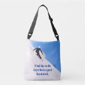 Mountain Ski Slopes Fresh Snow Herfst Skiing Funny Crossbody Tas (Voorkant)