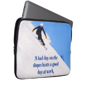 Mountain Ski Slopes Fresh Snow Herfst Skiing Funny Laptop Sleeve (Voorkant Rechts)