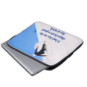 Mountain Ski Slopes Fresh Snow Herfst Skiing Funny Laptop Sleeve (Voorkant onderkant)