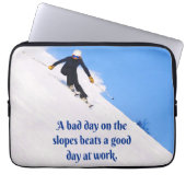 Mountain Ski Slopes Fresh Snow Herfst Skiing Funny Laptop Sleeve (Voorkant)
