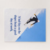 Mountain Ski Slopes Fresh Snow Herfst Skiing Funny Legpuzzel (Horizontaal)