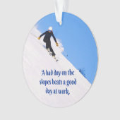 Mountain Ski Slopes Fresh Snow Herfst Skiing Funny Ornament (voorkant)
