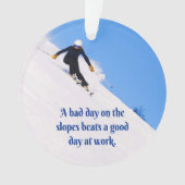 Mountain Ski Slopes Fresh Snow Herfst Skiing Funny Ornament (voorkant)