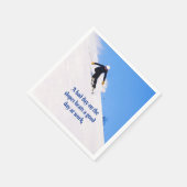 Mountain Ski Slopes Fresh Snow Herfst Skiing Funny Servet (Hoek)