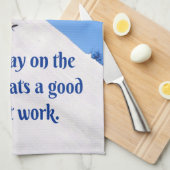 Mountain Ski Slopes Fresh Snow Herfst Skiing Funny Theedoek (Quarter Fold)