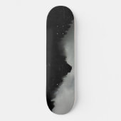 Mountain Skyline in Black en White Persoonlijk Skateboard (Voorkant)